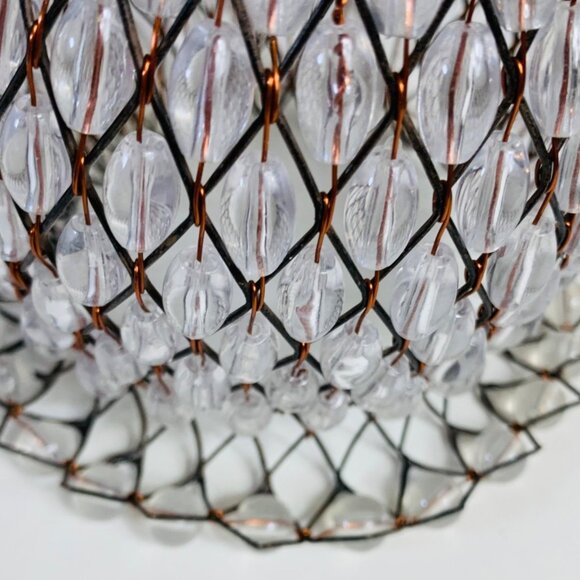 Home Interiors Beaded Wire Candle Holder Pedestal Base Glass Beads Home Decor - Picture 7 of 11